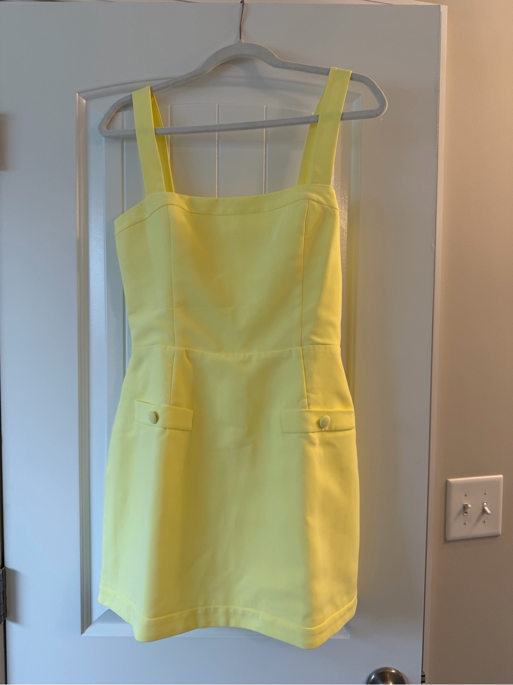 NWT Amanda Uprichard Bethany Skort Romper in Butter Yellow - Size Medium - Picture 4 of 11